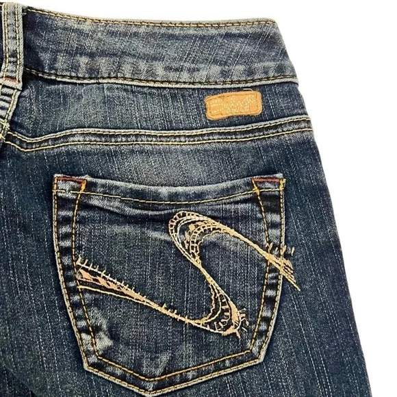 SILVER Toni Western Glove Works Bootcut Jeans Blue Wash Denim Size 24/31 NEW - Picture 7 of 12